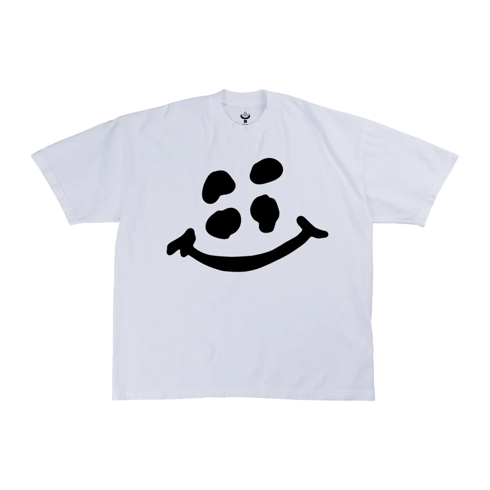 White Smiley T-Shirt Front