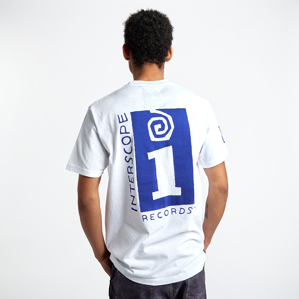 Interscope T-Shirt - White and Blue - Lifestyle Back