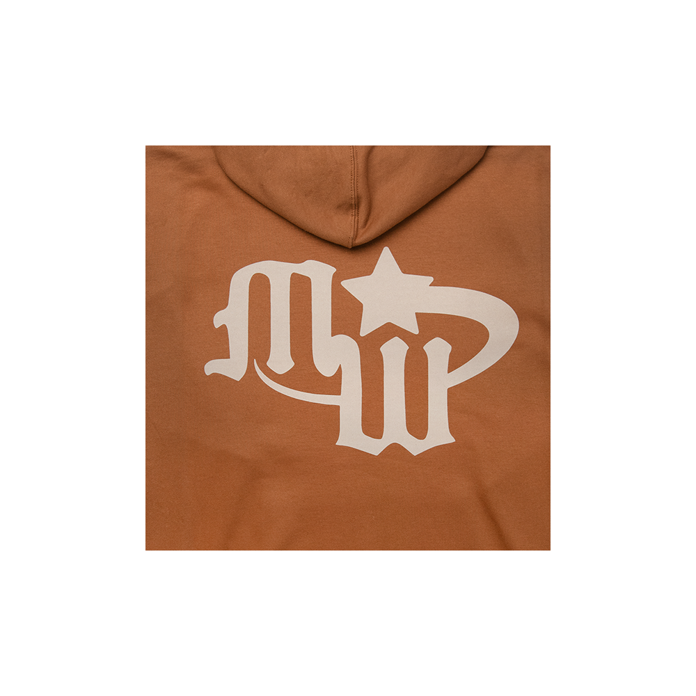 midwxst Tan Logo Hoodie Close