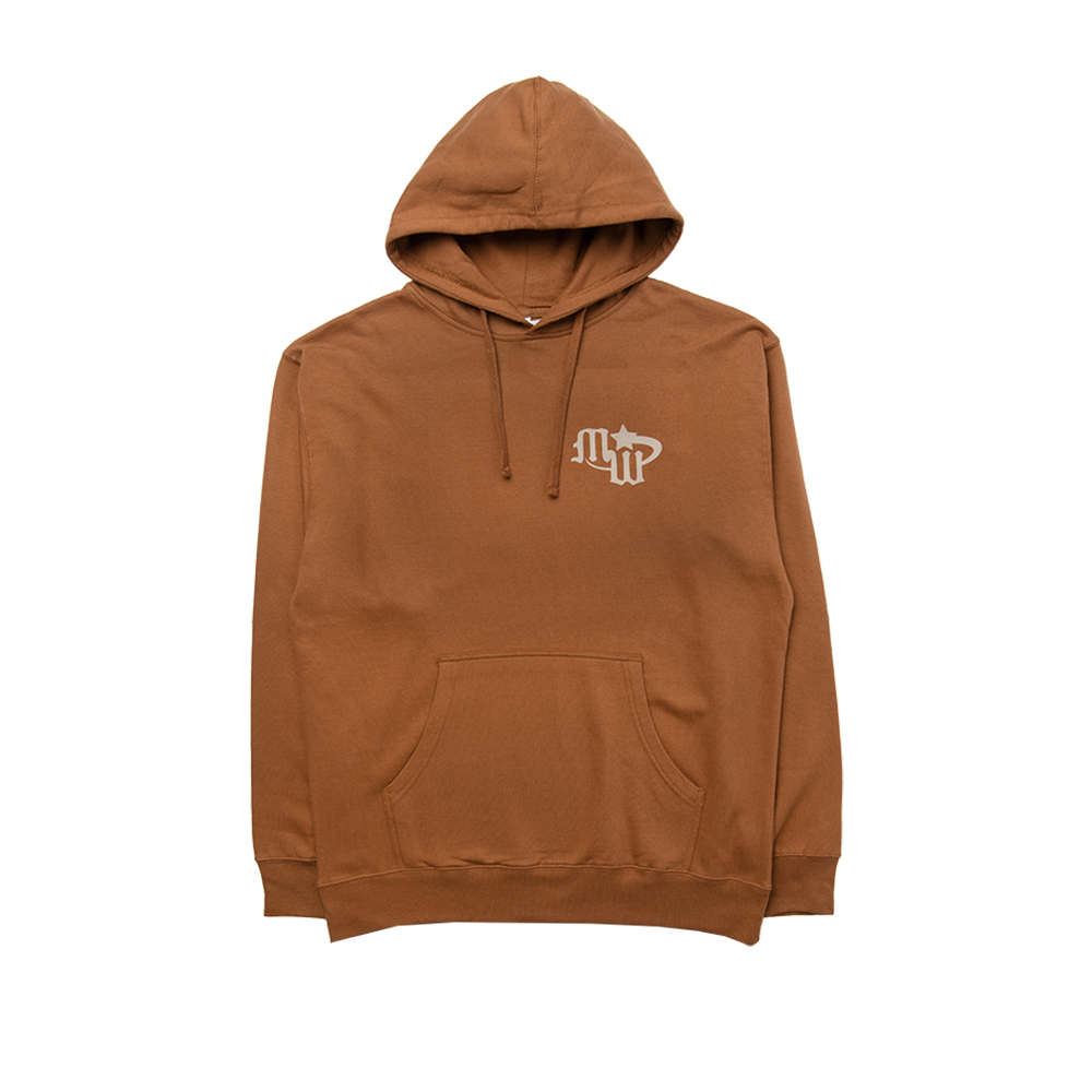 midwxst Tan Logo Hoodie Front