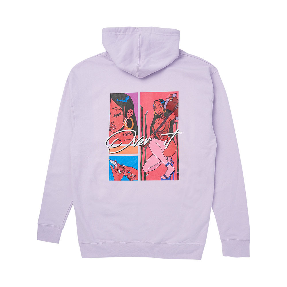 Over It Hoodie (Purple) Back